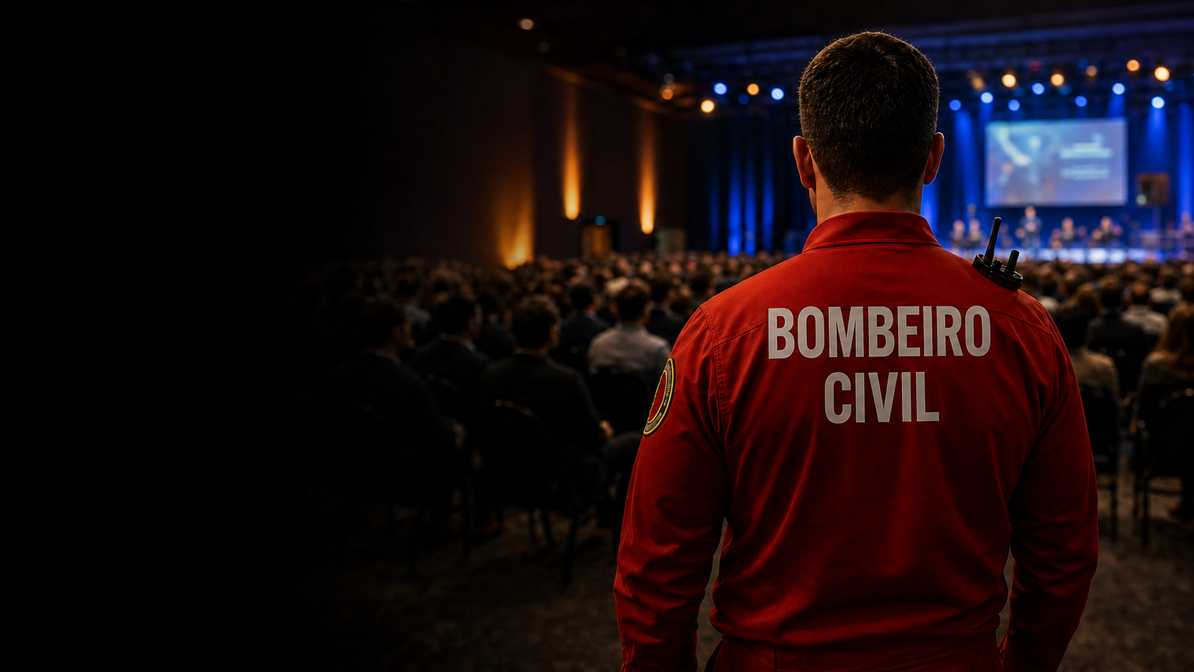 Bombeiro civil em evento